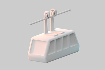 Preview: Cable car cabin cartoon design