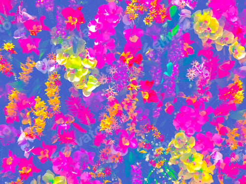 Preview: Neon effect floral background
