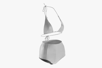 Preview: Triangle Bikini Set with High Waist Bottom