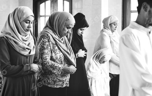 Preview: Muslim praying in Qiyaam posture