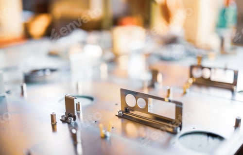 Preview: Metal boards and accessories lie on the surface