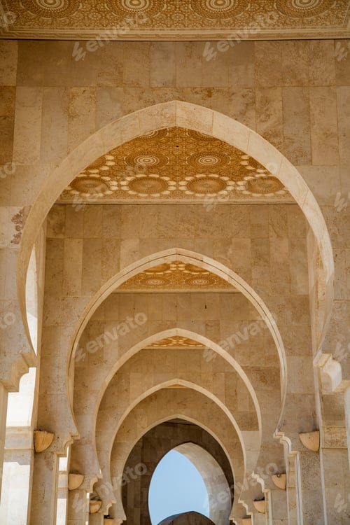 Preview: Detail from the mosque Hassan II in Casablanca, Morocco
