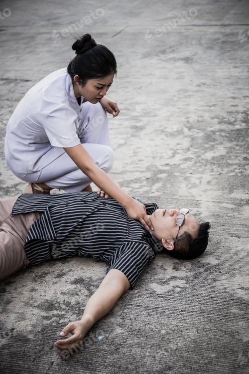 Preview: Emergency CPR on a Man, Nurse try to Process Resuscitation (First Aid)