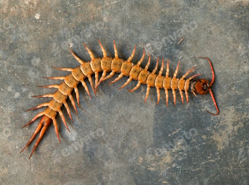 Preview: giant centipede on cement floor