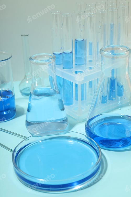 Preview: Concept of science and research with laboratory accessories