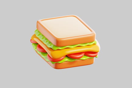 Preview: Cartoon sandwich with filling layers