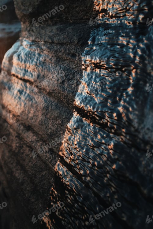 Preview: abstract texture of an ice frozen on a rock