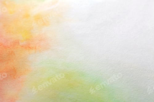 Preview: Abstract Watercolor Background with Orange, Yellow, and Green