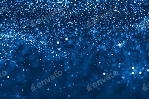 Preview: Blue sparkling glitter bokeh background
