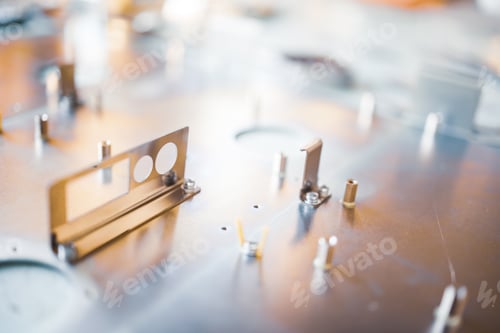 Preview: Metal boards and accessories lie on the surface