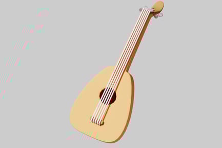 Preview: Acoustic guitar with six strings.