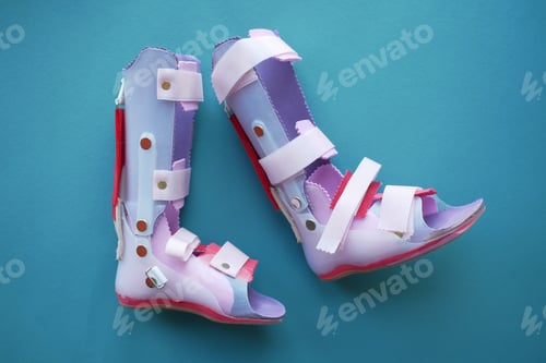 Preview: Child cerebral palsy disability, legs orthosis.