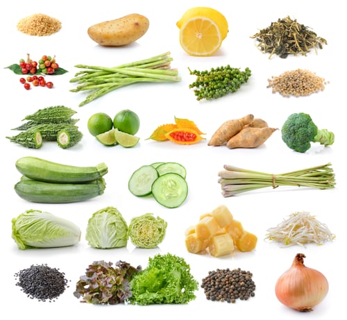 Preview: collection of vegetable on white background