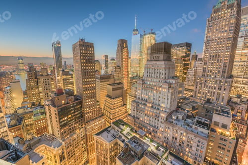 Preview: New York City financial district Aerial View