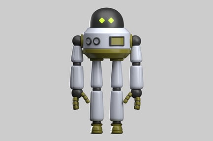 Robot ayudante de estilo retro