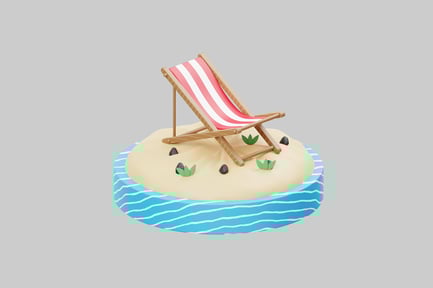 Summer deckchair island