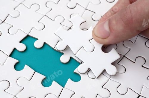 Preview: The human hand fills the last missing elements of the surface from the j