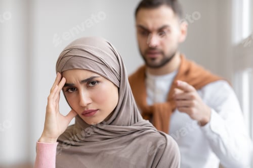Preview: Angry Muslim Husband Shouting Threatening Wife At Home