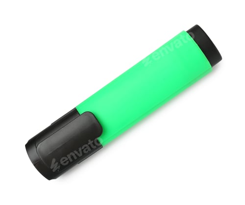 Preview: One highlighter isolated on white, top view