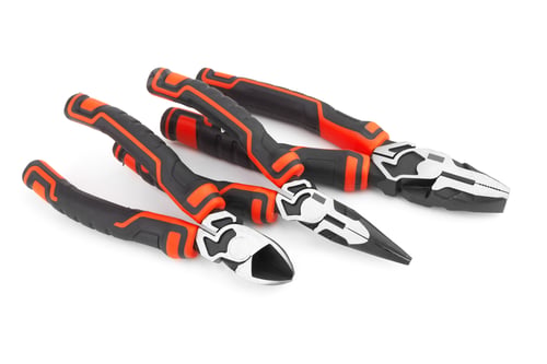 Preview: Pliers of Various Styles on White Surface