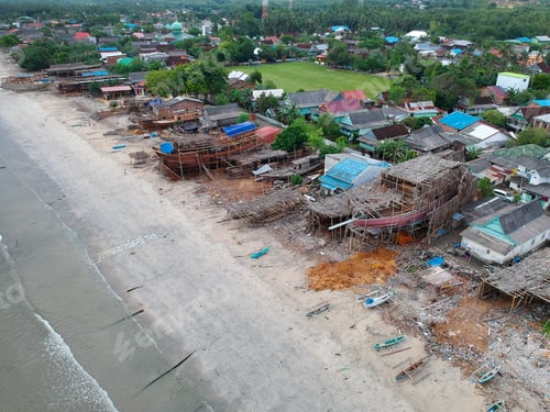 Preview: Aerial View of Paradise Beach of Indonesia and White Sandy Beach, Tanjung Bira South Sulawesi