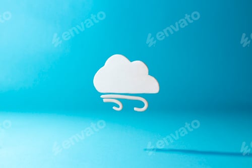 Preview: Windy Day Weather Icon Made of Clay