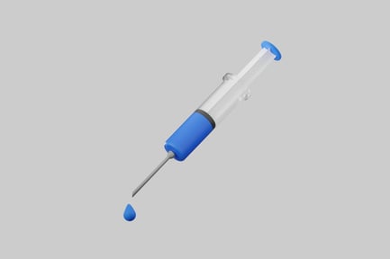Preview: Blue syringe with droplet design