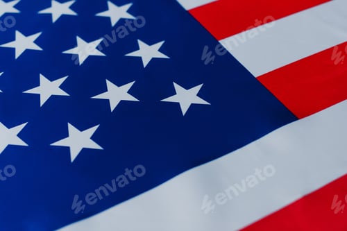Preview: American Flag Close Up of Stars and Stripes