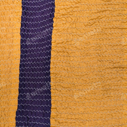 Preview: yellow textile background from stitched strips