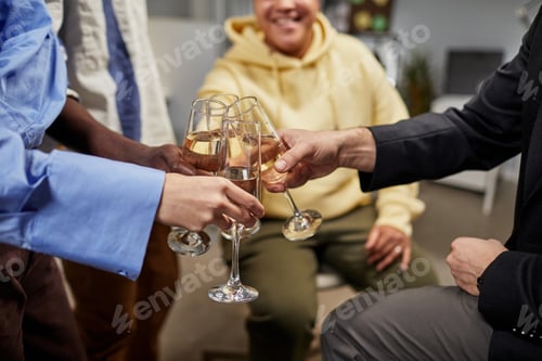Preview: Colleagues Toasting at Office Party