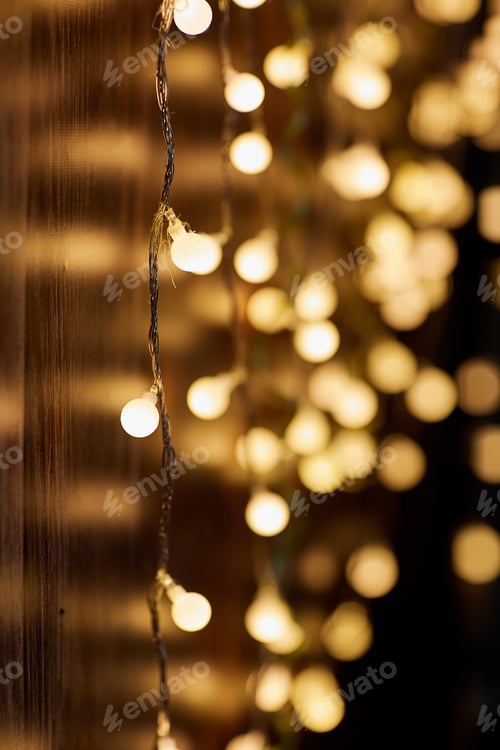 Preview: Abstract bokeh garland background.