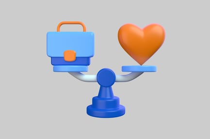 Preview: Work-life balance scale graphic