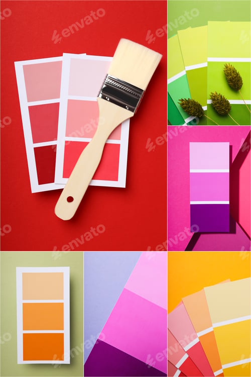 Preview: Collage of photos of different color palettes