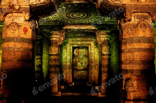 Preview: Ajanta caves, Maharashtra, India, UNESCO World Heritage Site.