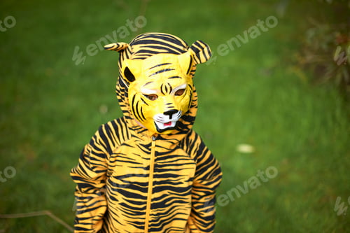 Preview: Young child dressed as tiger
