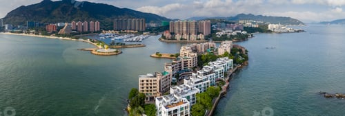 Preview: Tuen Mun, Hong Kong 16 May 2019: Aerial view of Hong Kong gold coast