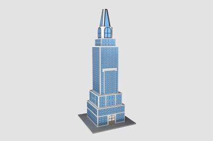 Preview: Skyscraper Tower 3D Illustration