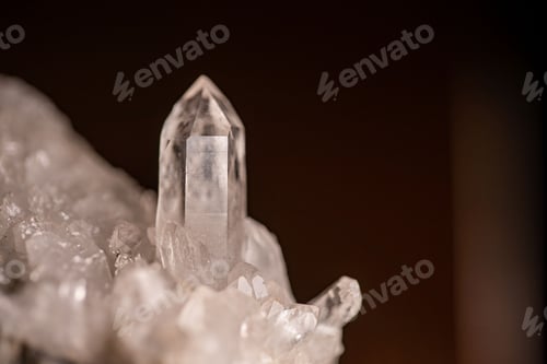 Preview: Closeup of clear and transparent crystals background, perfect for wallpapers