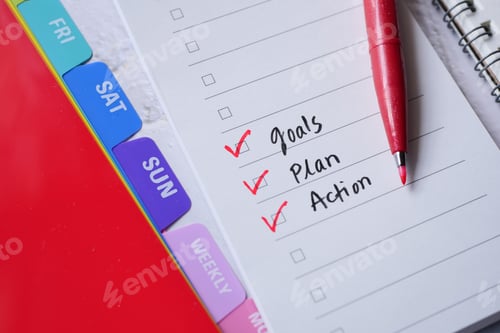 Preview: check mark on a check box on a paper with glucose meter on table