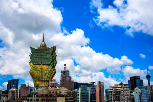 Preview: Macau city landscape or cityscape of Macou, business city urban of Asia