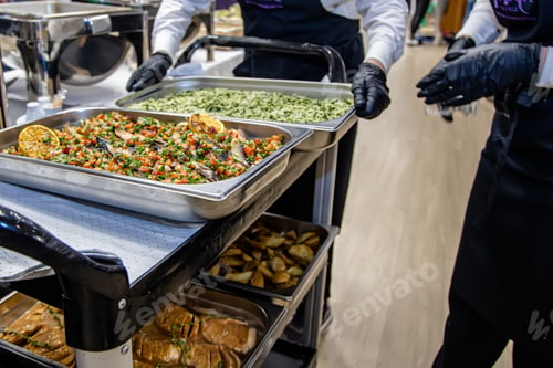 Preview: catering buffet for events in the restaurant. catering in the restaurant