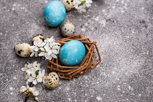 Preview: Easter eggs in blue color