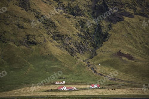 Preview: Small Hamlet, seen from Route 1 in South Iceland (Sudurland), Europe