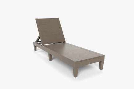 Preview: Wooden-Style Outdoor Beach Lounge Chair