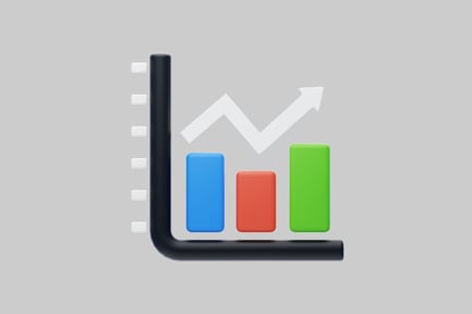 Preview: Business bar chart with arrow
