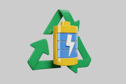 Preview: Ecological battery with leaf pattern