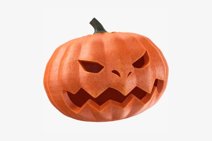Preview: Carved Pumpkin with Menacing Expression