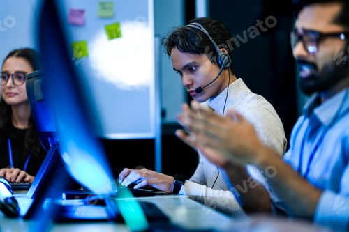 Preview: Technical support specialist executing active listening protocols during complex software