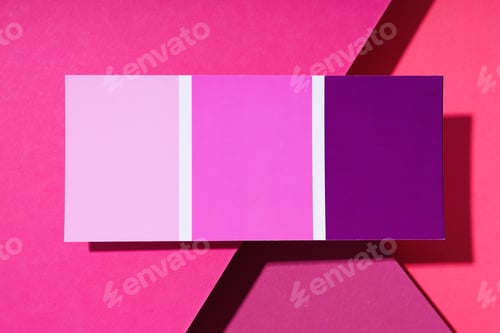 Preview: Concept of colors for design, color palettes, top view