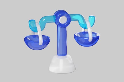 Preview: Stylized Blue Balance Scale